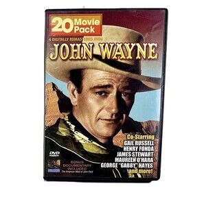 John Wayne 20 Movie Pack DVD Set Digitally Remastered 4 Disc Collection Very Goo